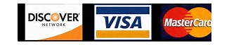 Debit/Credit cards accepted are Discover, Visa and Matercard